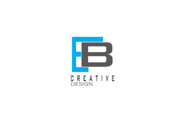 Fototapeta premium BE ,EB ,B ,E Abstract Letters Logo. vector icon for company logo