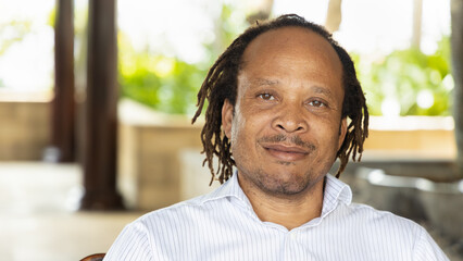 portrait of middle aged African man