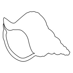 conch trumpet icon desgn vector