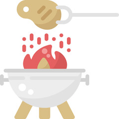 bbq flat icon