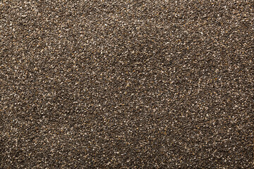 Space for text Texture of Chia seeds superfood concept. Top view