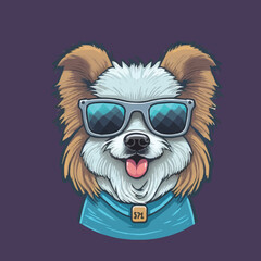 Cool Cartoon Dog, Smiling Puppy Logo Character Mascot