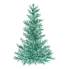 Watercolor Christmas Nutcracker, Christmas tree