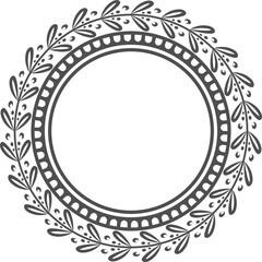 Obraz premium Circle Greek frame. Round meander border. Decoration elements pattern.