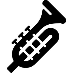 Trumpet glyph solid icon