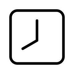 Clock Icon Vector Symbol Design Illustration