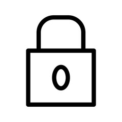 Locked Icon Vector Symbol Design Illustration