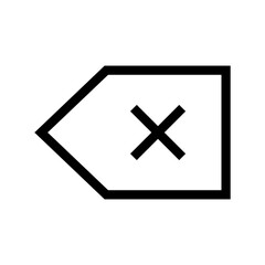 Obraz premium Backspace Icon Vector Symbol Design Illustration