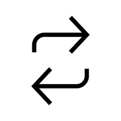 Fototapeta premium Sync Icon Vector Symbol Design Illustration