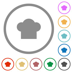 Obraz premium Chef hat solid flat icons with outlines