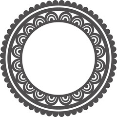Circle Greek frame. Round meander border. Decoration pattern.