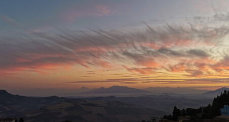 Fototapeta premium hdr Tramonti fantastici sugli Appennini 