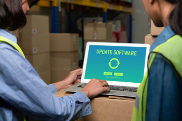 Software update on computer for modish version of device software upgrade