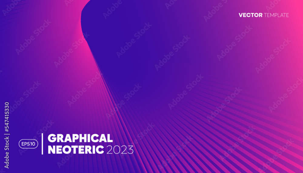 Poster abstract blue and red gradient background with lines. futuristic presentation template design concep