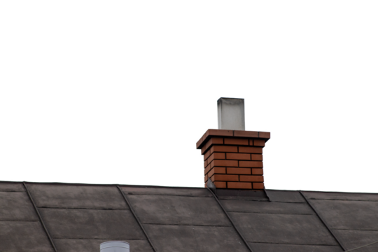Brick chimney isolated on transparent background. Exterior house - Powered by Adobe