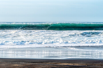 Waves forming a water wall