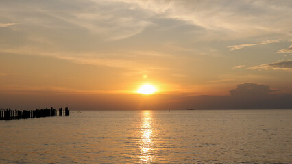 beautiful sunrise over the sea