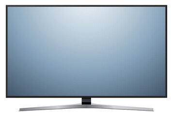 Monitor tv, flat screen 3d icon isolated, front view.