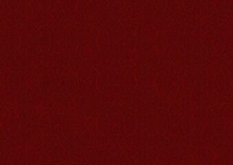 Hand-drawn unique abstract symmetrical seamless ornament. Light semi transparent red on a deep red background. Paper texture. Digital artwork, A4. (pattern: p08-1c)
