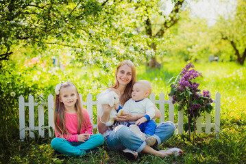 Fototapeta premium family in the park