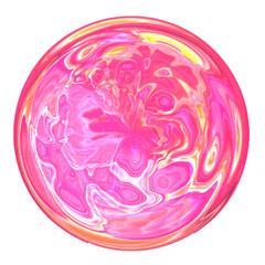 illustration, orb, fluid, sphere, ball, pink, color, liquid, marbled, reflections, organic, moving, iridescent, iridescent, soap bubble, christmas ball,