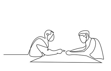 business workers warning each other verbally fighting