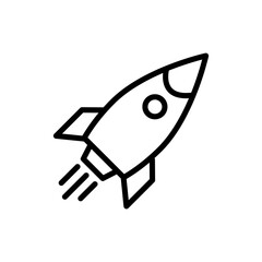Rocket icon vector logo design template