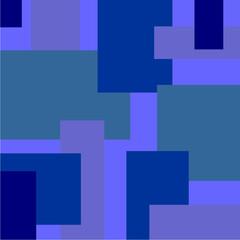 Abstract Big Blue Cube Block Pattern