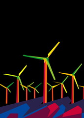 Fototapeta premium wind turbine in the wind