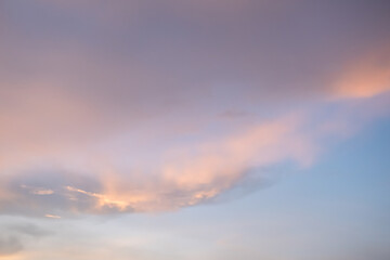 Beautiful sunset sky with cloud.