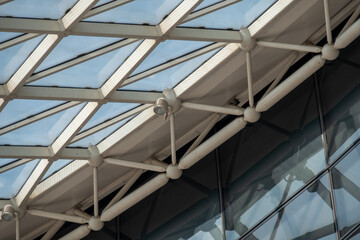 Close up detail of skylight structure