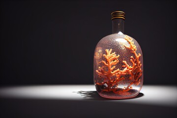 LeArchitecto a big bottle with coral and fish inside sparkling be1 