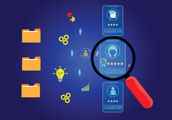 human resources personnel analysis concept Changing the HR Landscape for Sustainable Business Success Driven by insights and focused on goals, processes, goals, skills and career opportunities.