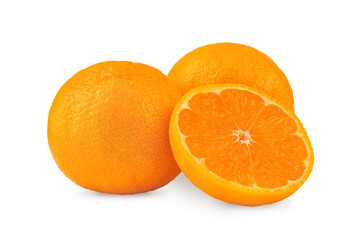 Orange tangerines isolate on a white background