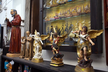 Souvenirs shop in Monte Sant Angelo, Apulia region, Italy.