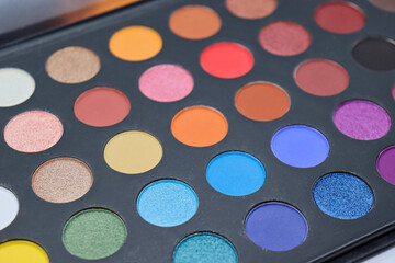 Makeup palette closeup