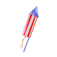 Fireworks or colorful fireworks for celebrations or New Year's parties. 3d illustration