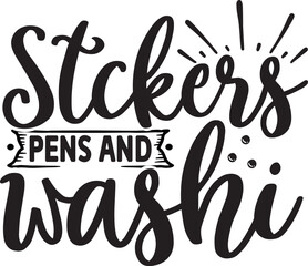 Stckers pens & washi