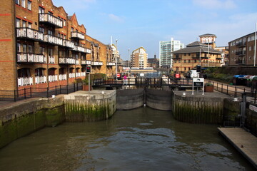 Limehouse Ship Lock, Limehouse, London