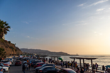 A mall down the Boulevard de Barranco on a beach on the Peruvian Costa Verde.