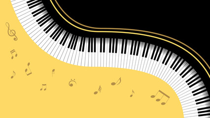 Abstract Piano Keys Music Keyboard Instrument Song Melody Vector Design Style © Дмитрий