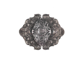 ancient metal signs isolated on white background