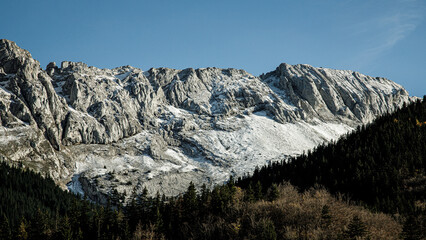 Premières neiges d'Automne sur les hauteurs du Vercors au dessus de Villard De Lans
