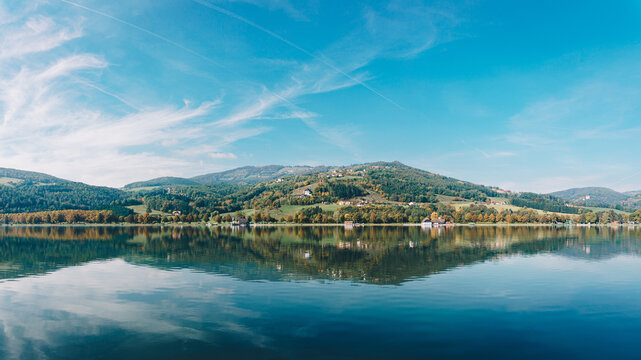 Stubenbergsee in Styria, Austria during autumn
