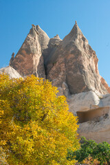 Fairy Chimneys in the autumn season in Capadoccia, or Cappadocia, Turkey
