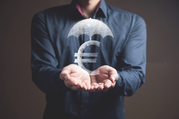 Euro and umbrella from the net.