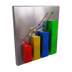 glow block diagram graphic chart symbol icon 3d render design