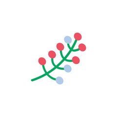 Christmas decorative floral branch vector