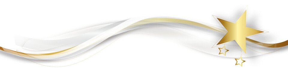 Gold Welle Wellen Band Banner Stern