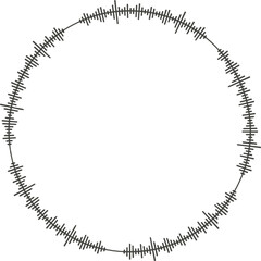 Circle audio wave. Circular music sound equalizer. Abstract radial radio and voice volume symbol. 
